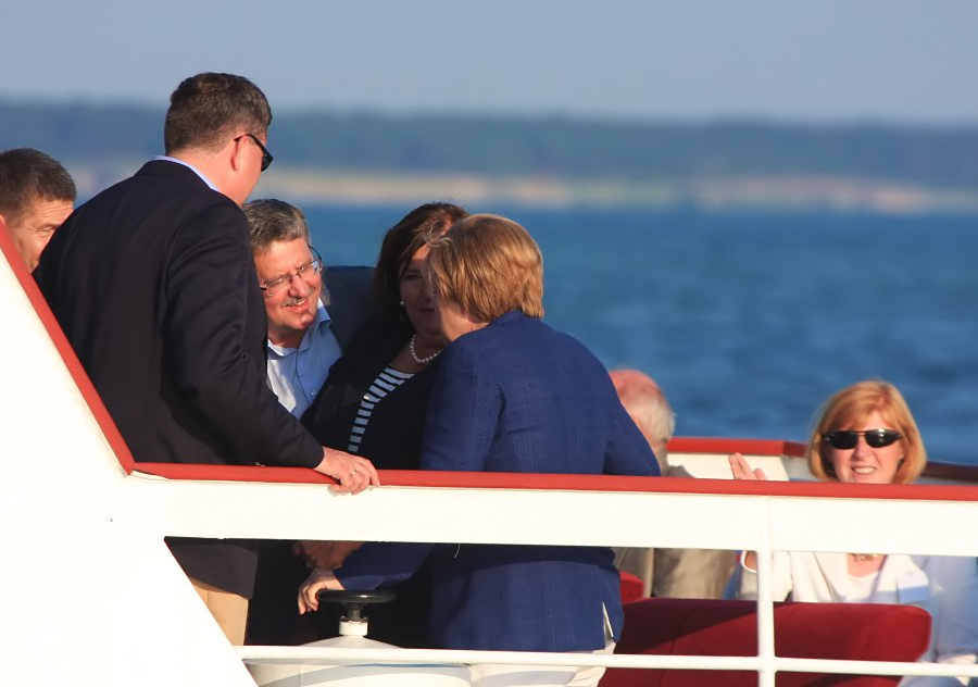 Kanclerz Merkel i Prezydent Komorowski w Jastarni na Pwyspie Helskim