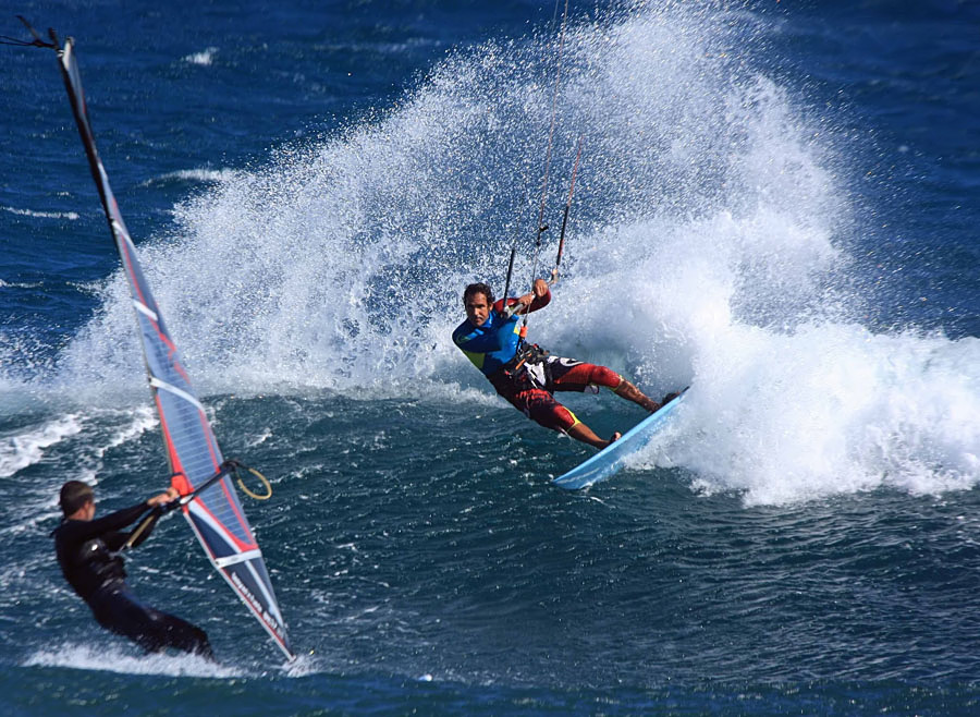 Windsurfing i kitesurfing w El Medano  i El Cabezo, czyli 14.01.2013 na Teneryfie