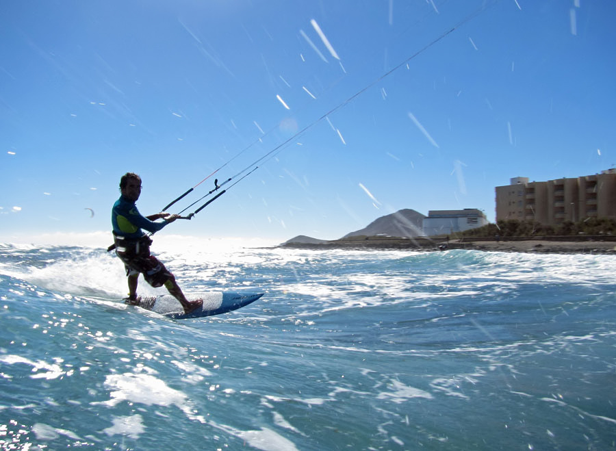 Windsurfing i kitesurfing w El Medano  i El Cabezo, czyli 27.01.2013 na Teneryfie