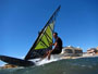 Windsurfing and kitesurfing on El Cabezo in El Medano