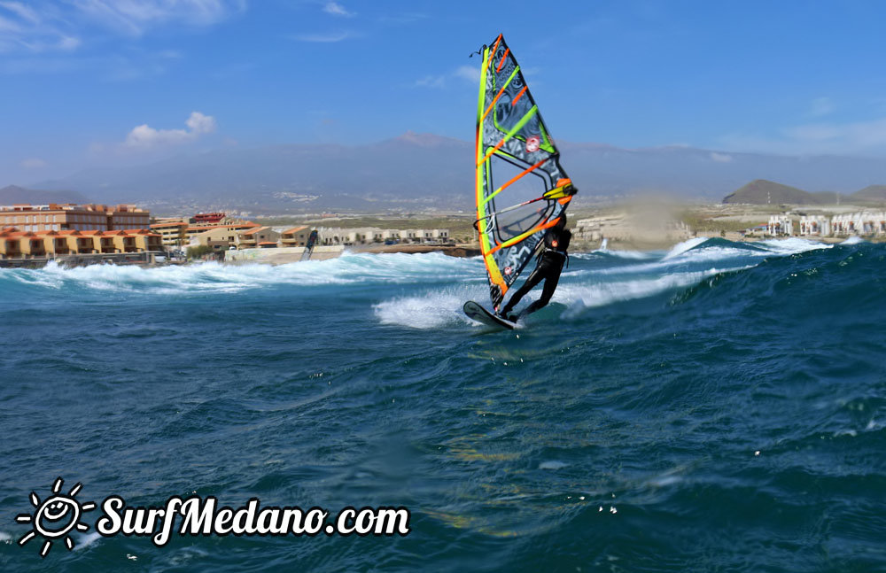 Windsurfing at El Cabezo in EL Medano tenerife 14-03-2014  Tenerife