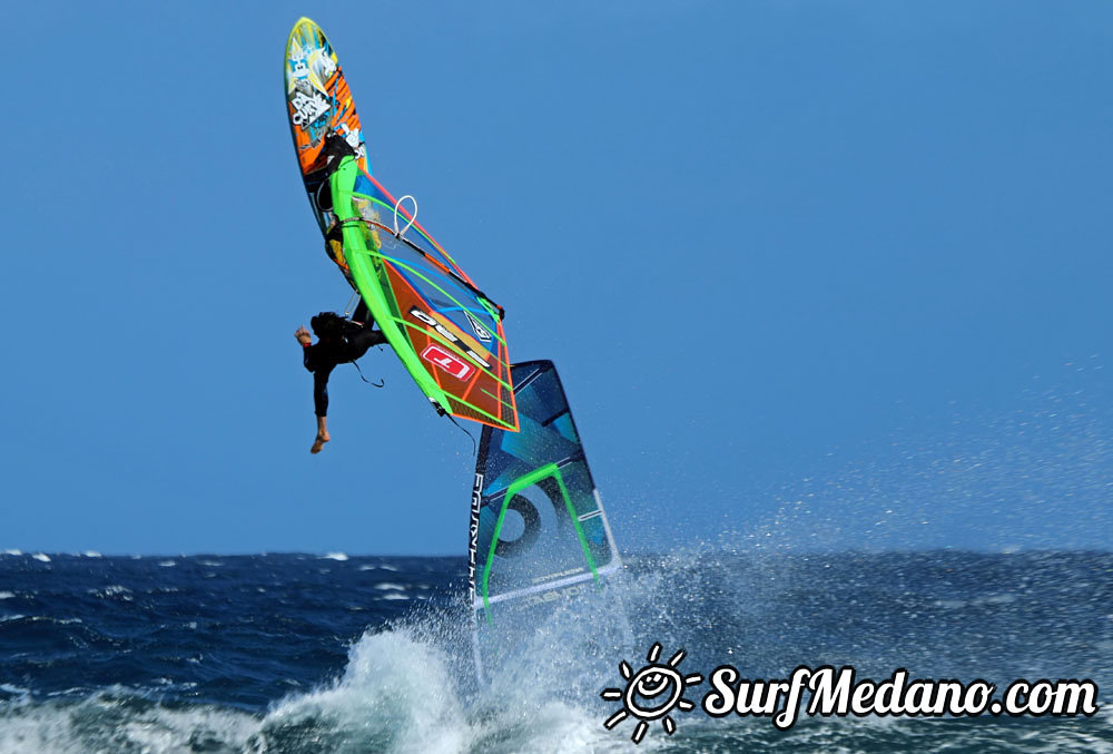 Windsurfing at El Cabezo in El Medano Tenerife 23-03-2014 with Alex Mussolini and friends  Tenerife