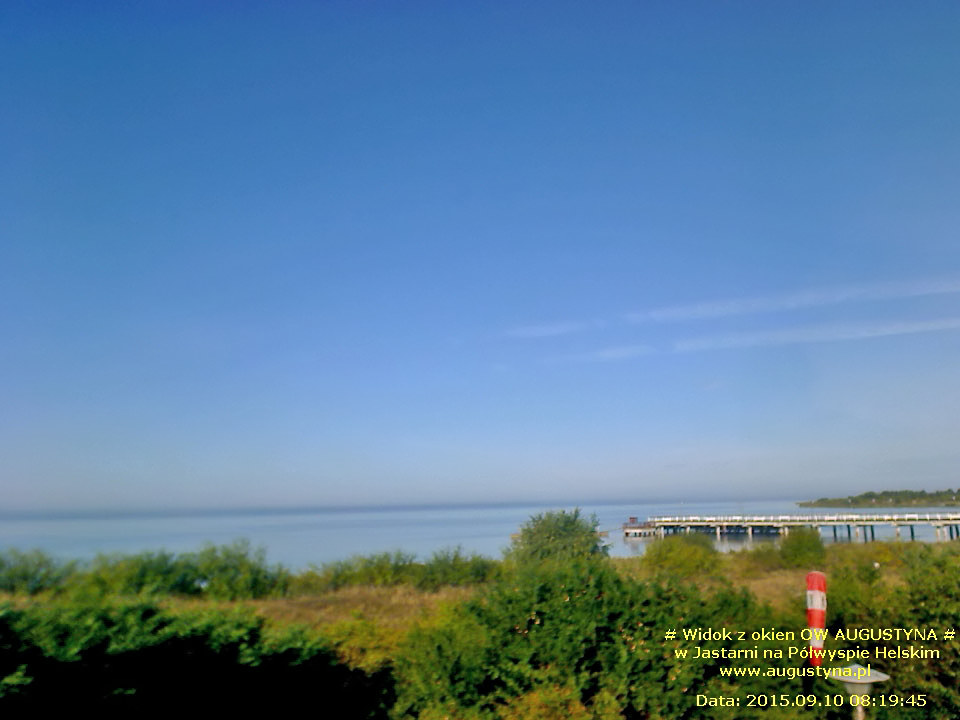 Wczasy nad morzem, czyli poranek widziany z okna OW AUGUSTYNA  w Jastarni na Półwyspie Helskim