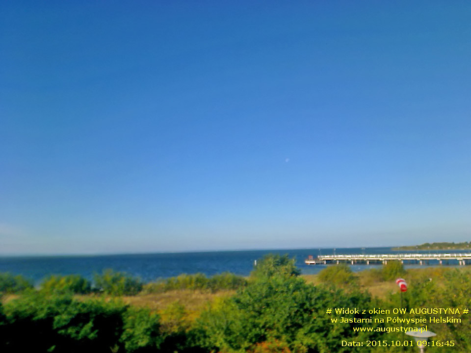 Wczasy nad morzem, czyli widok z okna OW AUGUSTYNA w Jastarni na Półwyspie Helskim