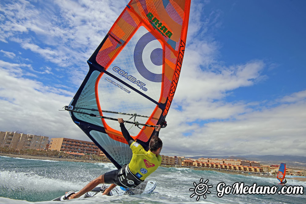 Windsurfing and kitesurfing at El Cabezo in El Medano 07-03-2016 Tenerife