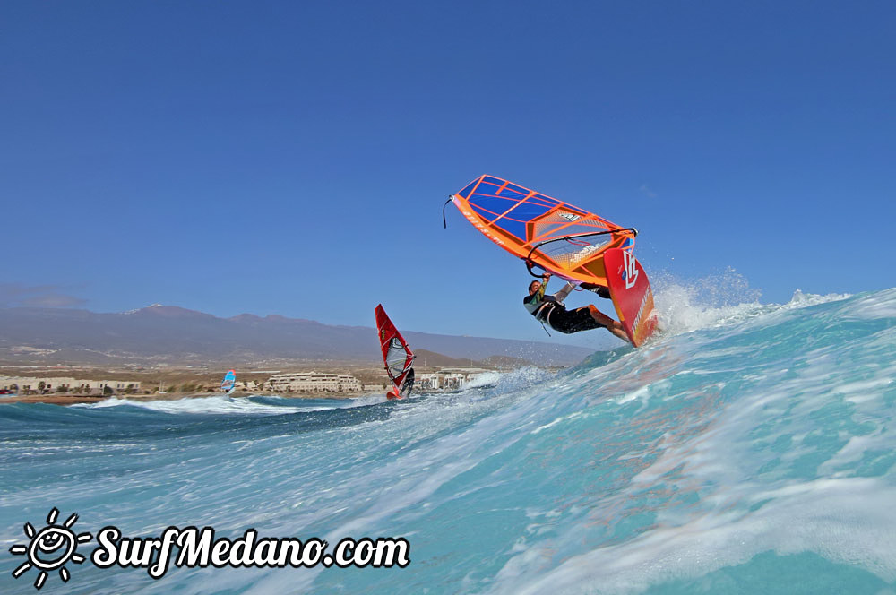 Wave windsurfing at El Cabezo in El Medano 09-03-2016  