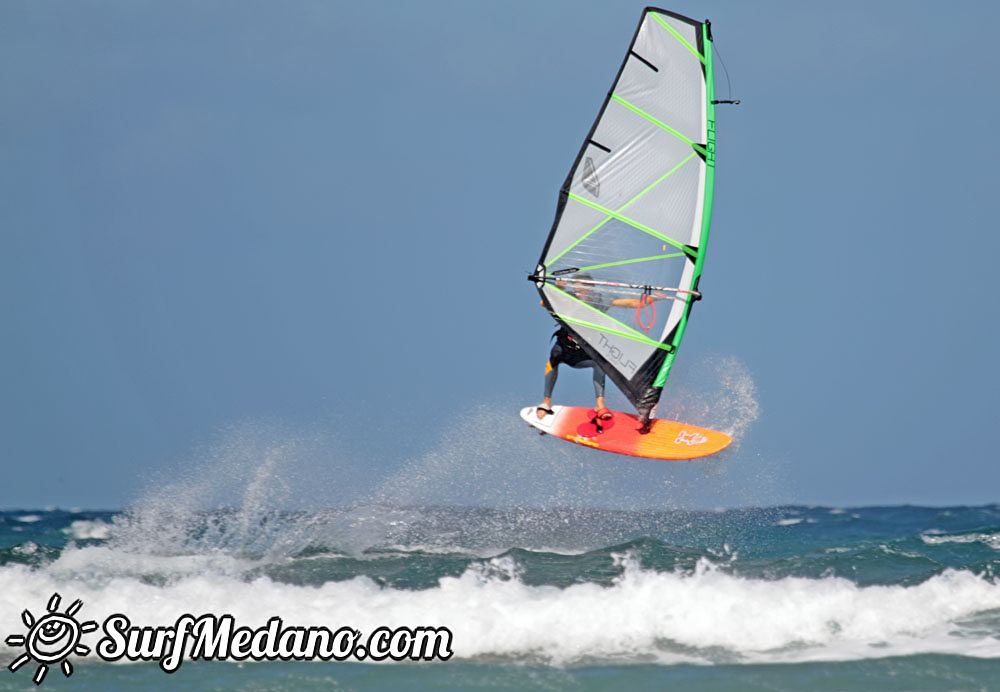 Wave windsurfing at El Cabezo in El Medano 30-04-2016  