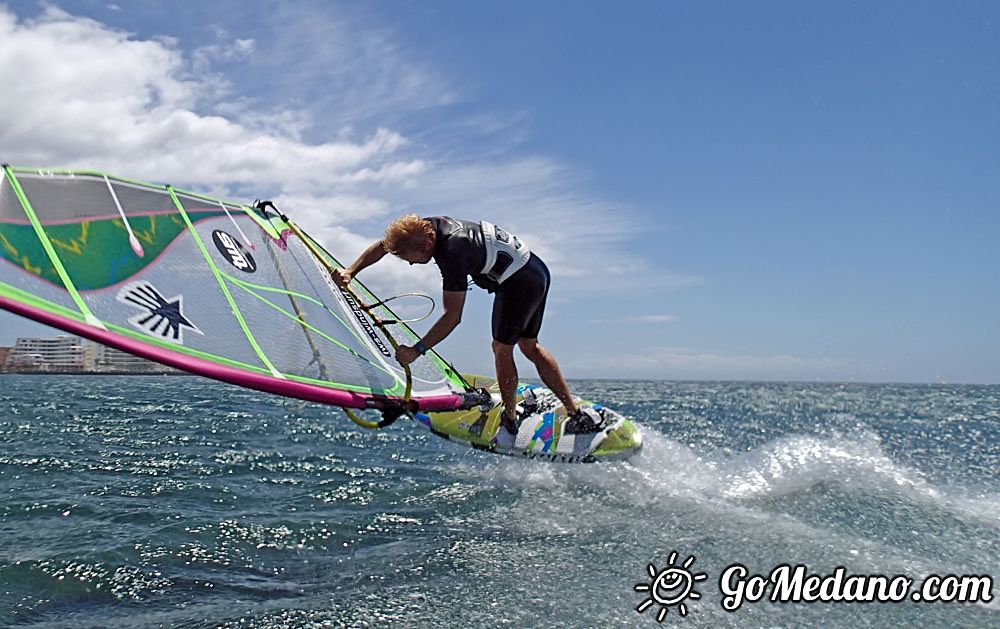 Fun freestyle 3style with south wind in El Medano 08-05-2016 Tenerife