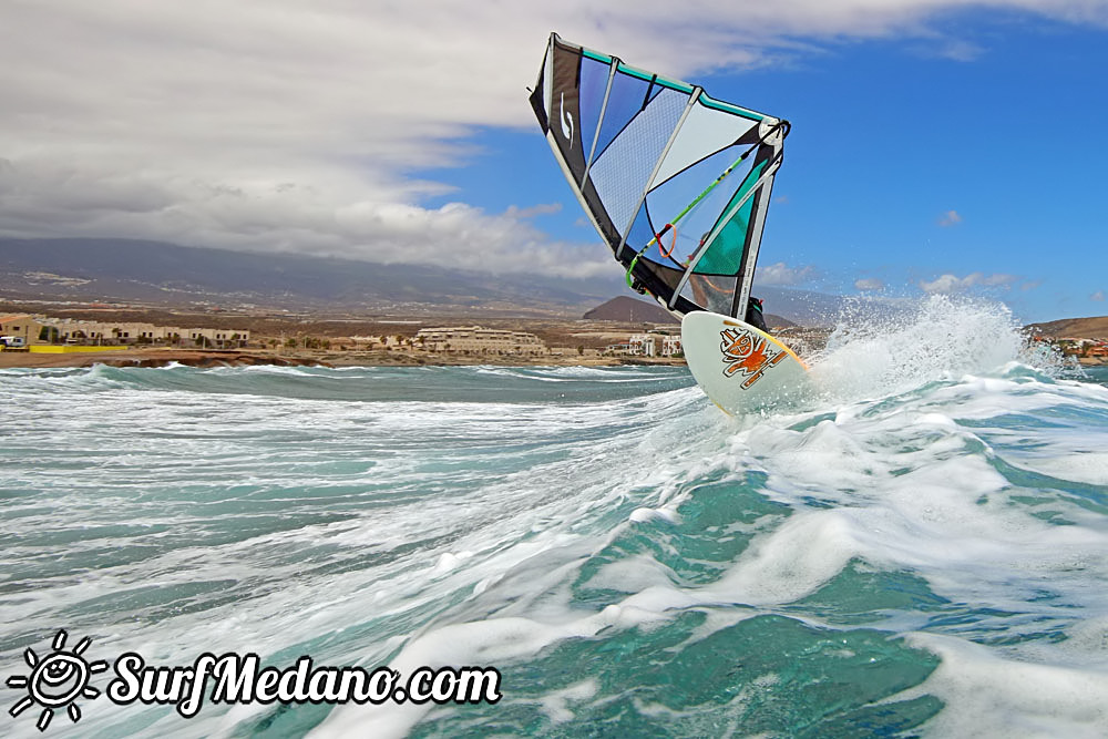 Wave windsurfing at El Cabezo in El Medano Tenerife 15-09-2016 Tenerife
