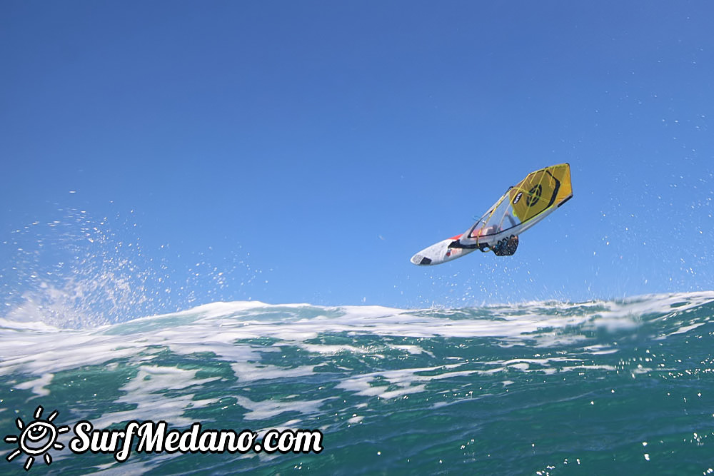 Wave windsurfing at El Cabezo in El Medano 16-09-2016 Tenerife