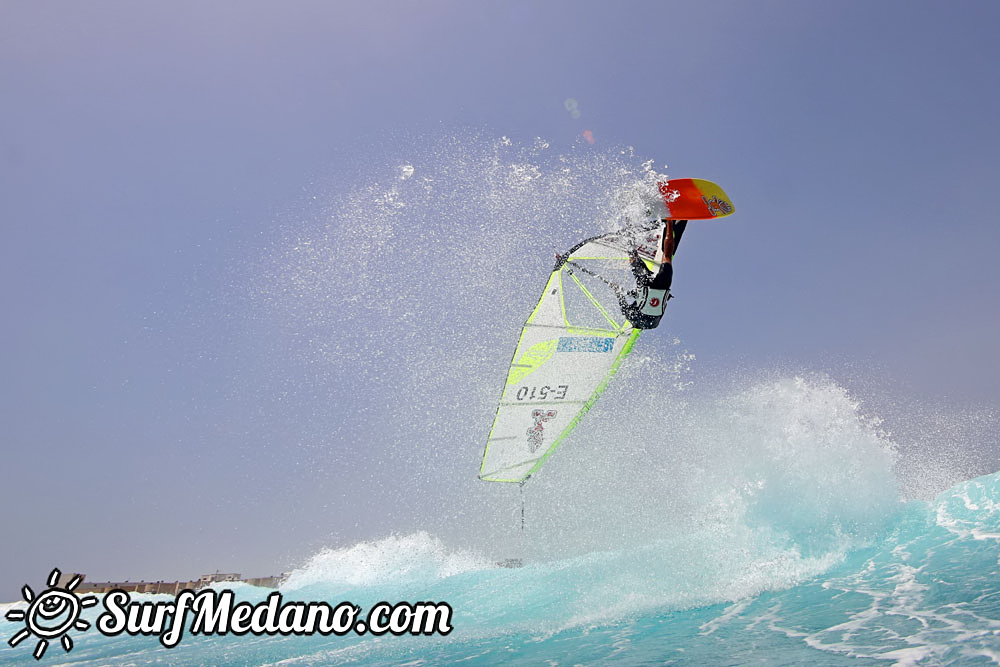 Wave windsurfing at EL Cabezo in El Medano Tenerife