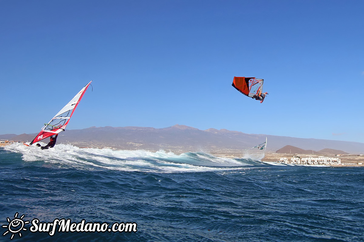 New Years Day windsurfing at El Cabezo in El Medano Tenerife 01-01-2018 Tenerife