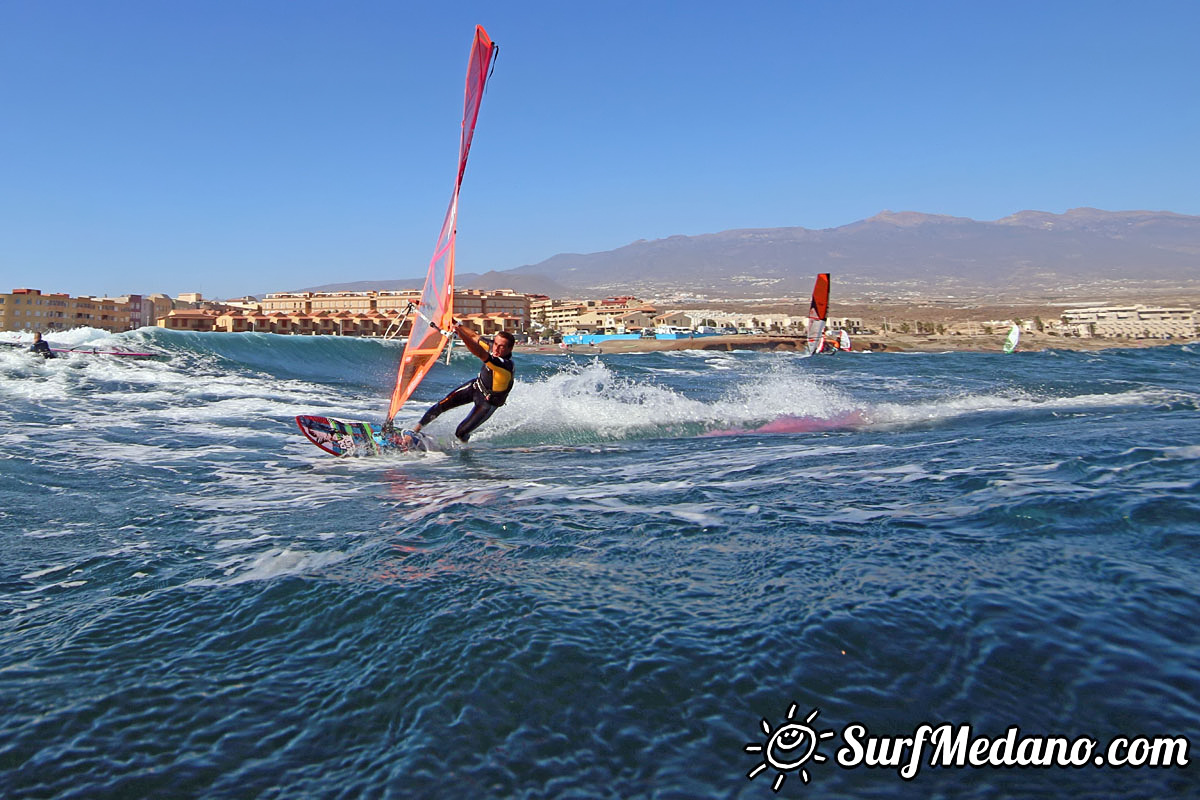 New Years Day windsurfing at El Cabezo in El Medano Tenerife 01-01-2018 Tenerife
