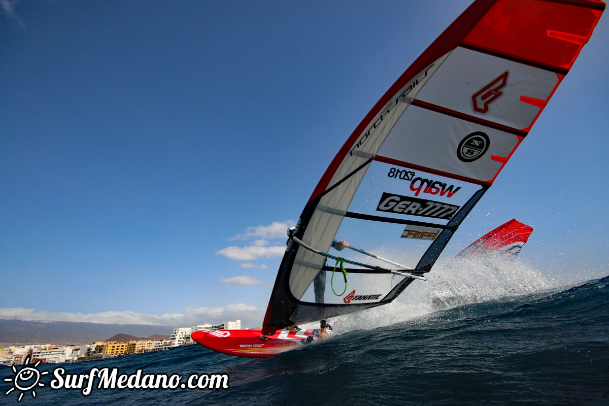 TWS Pro slalom windsurfing training in El Medano Tenerife 01-02-2018 Tenerife