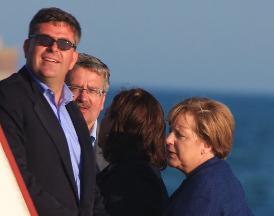Kanclerz Merkel i Prezydent Komorowski w Jastarni na Pwyspie Helskim