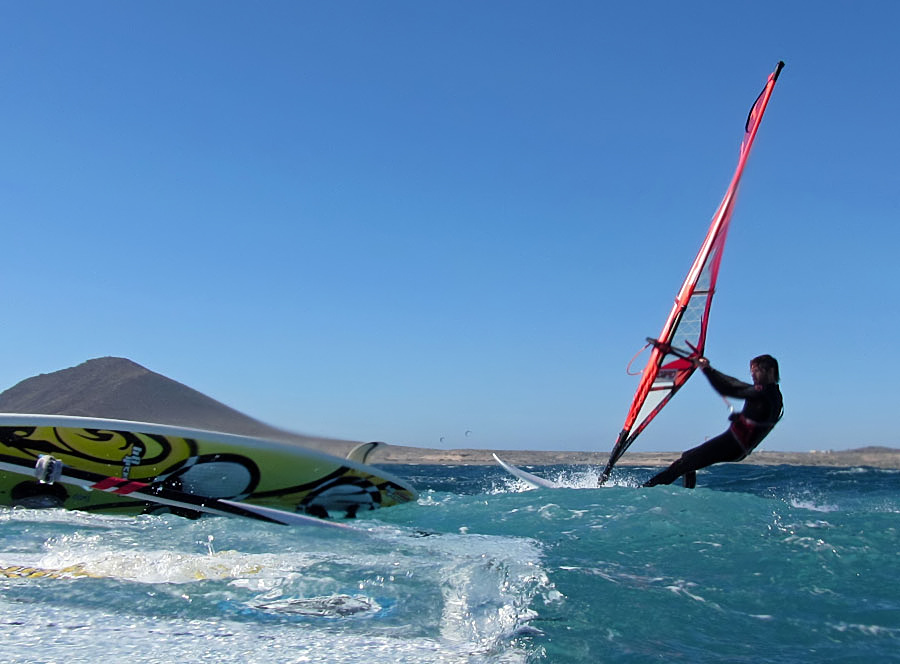 Windsurfing i kitesurfing w El Medano  i El Cabezo, czyli 15.01.2013 na Teneryfie