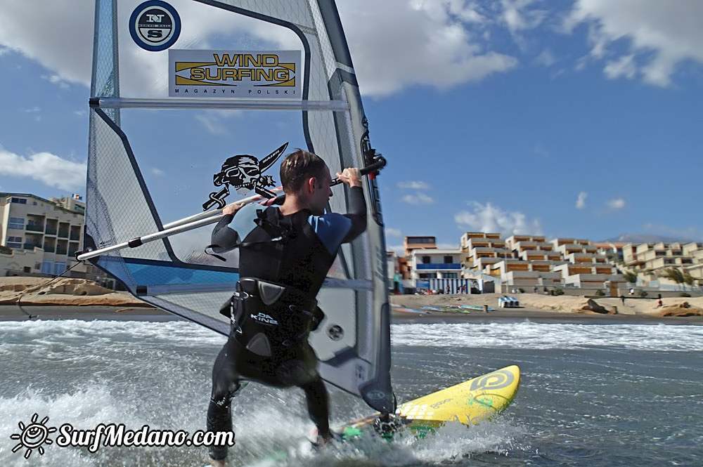 Fun with up to 40 knots wind in El Medano 19-02-2015 Tenerife