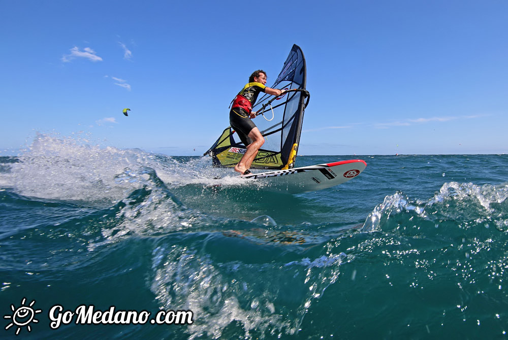  Slalom windsurfing at Playa Tejita and Playa Sur in El Medano  