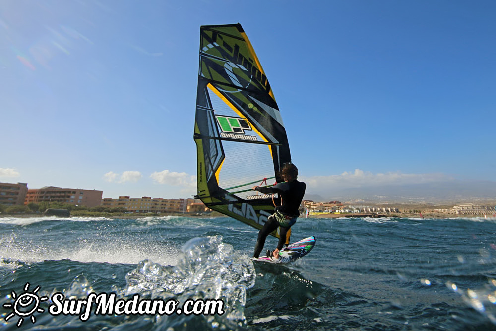  Wave windsurfing at El Cabezo in El Medano Tenerife 18-02-2017 Tenerife