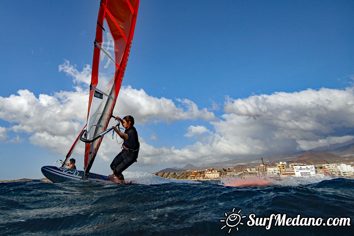 TWS Pro slalom windsurfing training in El Medano Tenerife 01-02-2018 Tenerife